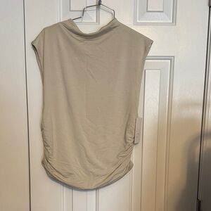 a new day Cream Muscle Tee